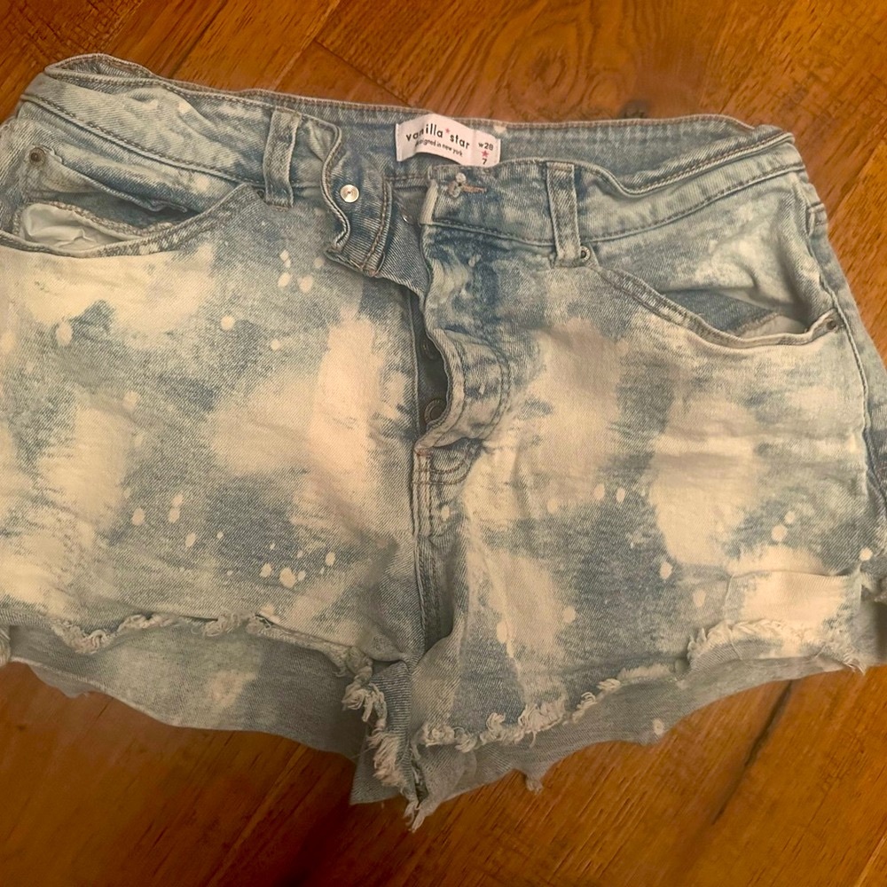 Bleach Blue Denim Women Shorts